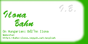 ilona bahn business card